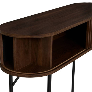 Console 2 portes Alcove effet noyer Atmosphera - Le Dépôt Bailleul