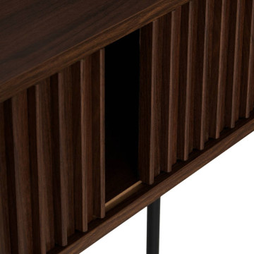Console 2 portes Alcove effet noyer Atmosphera - Le Dépôt Bailleul