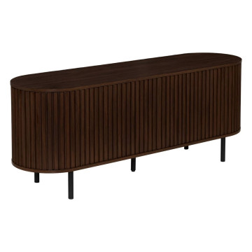 Meuble TV 2 portes Alcove effet noyer Atmosphera - Le Dépôt Bailleul