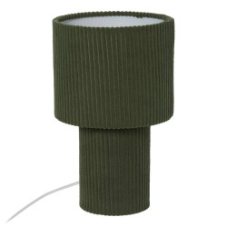 Lampe à poser côtelée Jolina H28 kaki Atmosphera  - Le Dépôt Bailleul