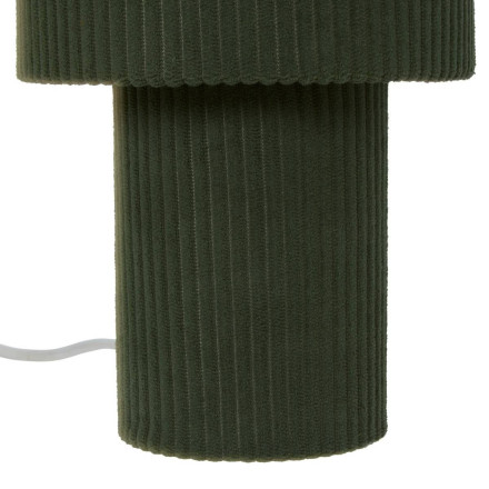 Lampe à poser côtelée Jolina H28 kaki Atmosphera  - Le Dépôt Bailleul