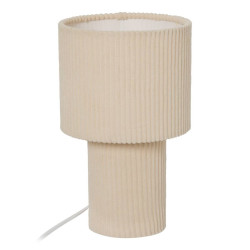 Lampe à poser côtelée Jolina H28 ivoire Atmosphera  - Le Dépôt Bailleul