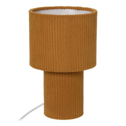 Lampe à poser côtelée Jolina H28 ocre Atmosphera  - Le Dépôt Bailleul