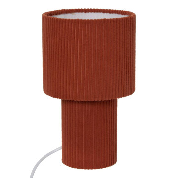 Lampe à poser côtelée Jolina H28 terracotta Atmosphera  - Le Dépôt Bailleul