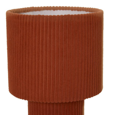 Lampe à poser côtelée Jolina H28 terracotta Atmosphera  - Le Dépôt Bailleul