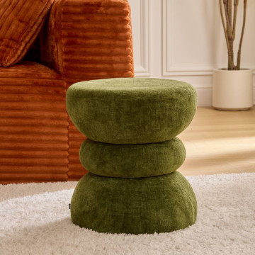Pouf totem Ritem H38,5 cm kaki Atmosphera - Le Dépôt Bailleul