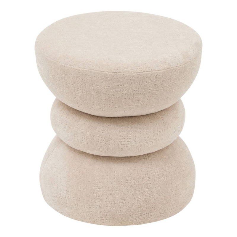 Pouf totem Ritem H38,5 cm ivoire Atmosphera - Le Dépôt Bailleul