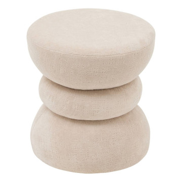 Pouf totem Ritem H38,5 cm ivoire Atmosphera - Le Dépôt Bailleul