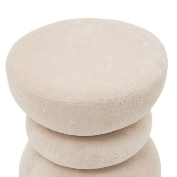 Pouf totem Ritem H38,5 cm ivoire Atmosphera - Le Dépôt Bailleul