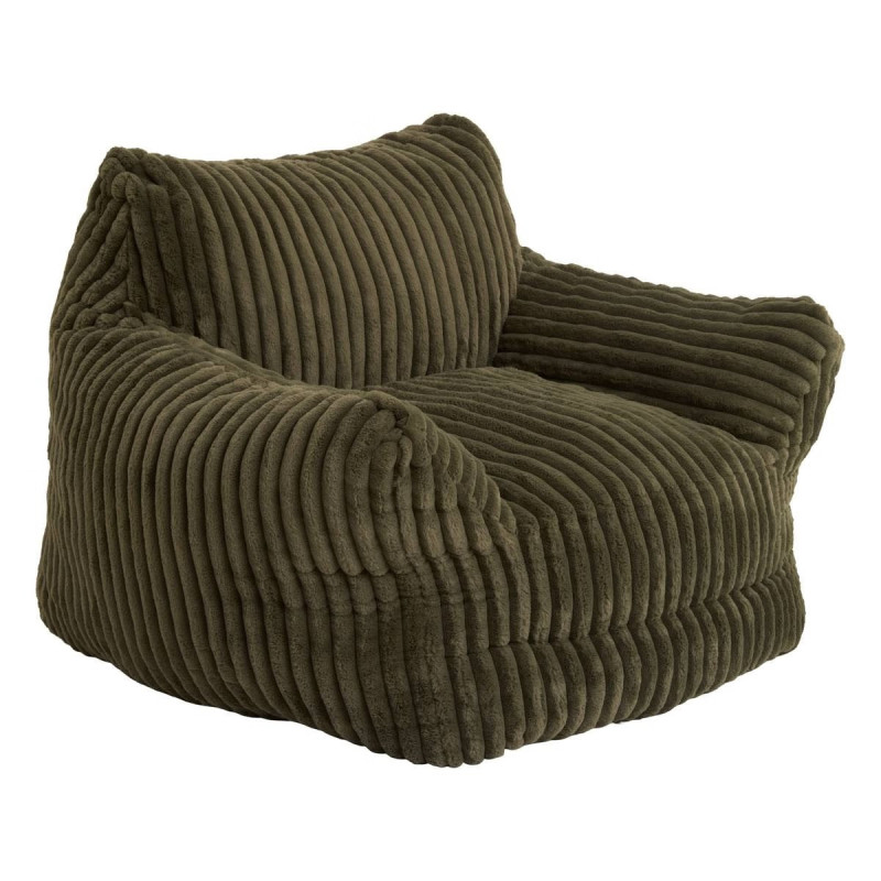 Fauteuil XL velours côtelé kaki Muzi Atmosphera - Le Dépôt Bailleul