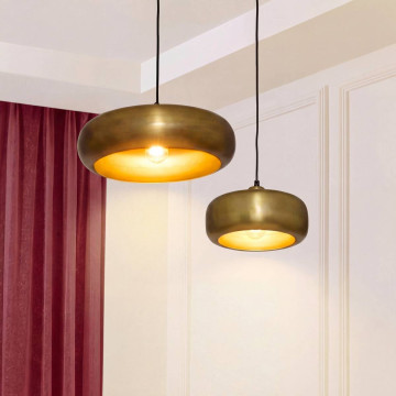 Suspension Gena 25,5 cm métal doré Atmosphera - Le Dépôt Bailleul