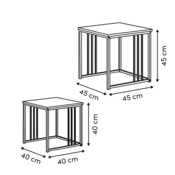 Lot de 2 tables basses gigognes Duna 5five  - Le Dépôt Bailleul