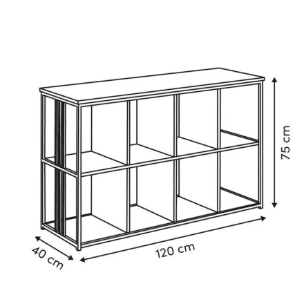 Buffet étagère 8 niches Duna 120 cm 5five - Le Dépôt Bailleul