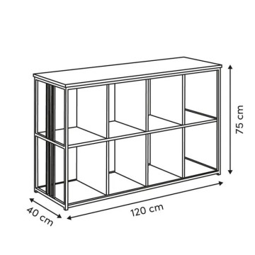 Buffet étagère 8 niches Duna 120 cm 5five - Le Dépôt Bailleul