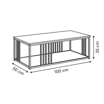 Table basse 2 plateaux 100 cm Duna 5five - Le Dépôt Bailleul