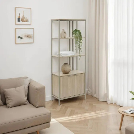 Etagère 2 portes 3 niveaux Duna H176 cm 5five - Le Dépôt Bailleul