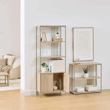 Etagère 2 portes 3 niveaux Duna H176 cm 5five - Le Dépôt Bailleul