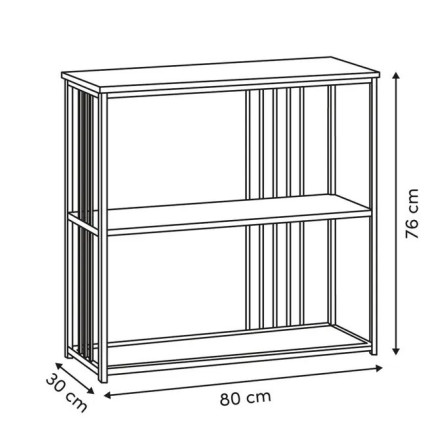 Console 3 étagères Duna 80cm métal 5five - Le Dépôt Bailleul