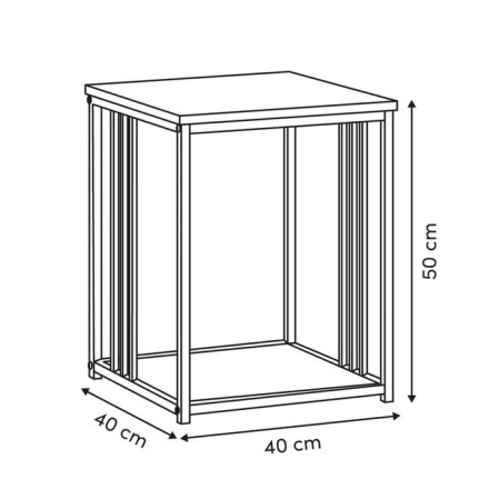 Table d'appoint 40 x 40 cm métal Duna 5five - Le Dépôt Bailleul