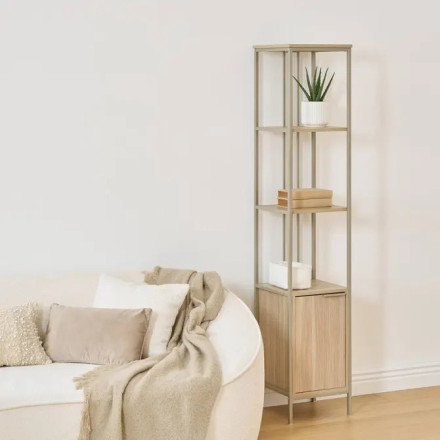 Etagère 1 porte 3 niveaux Duna H176 cm 5five - Le Dépôt Bailleul