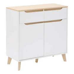 Meuble d'entrée Luma multiusage 80 cm bois blanc 5five - Le Dépôt Bailleul