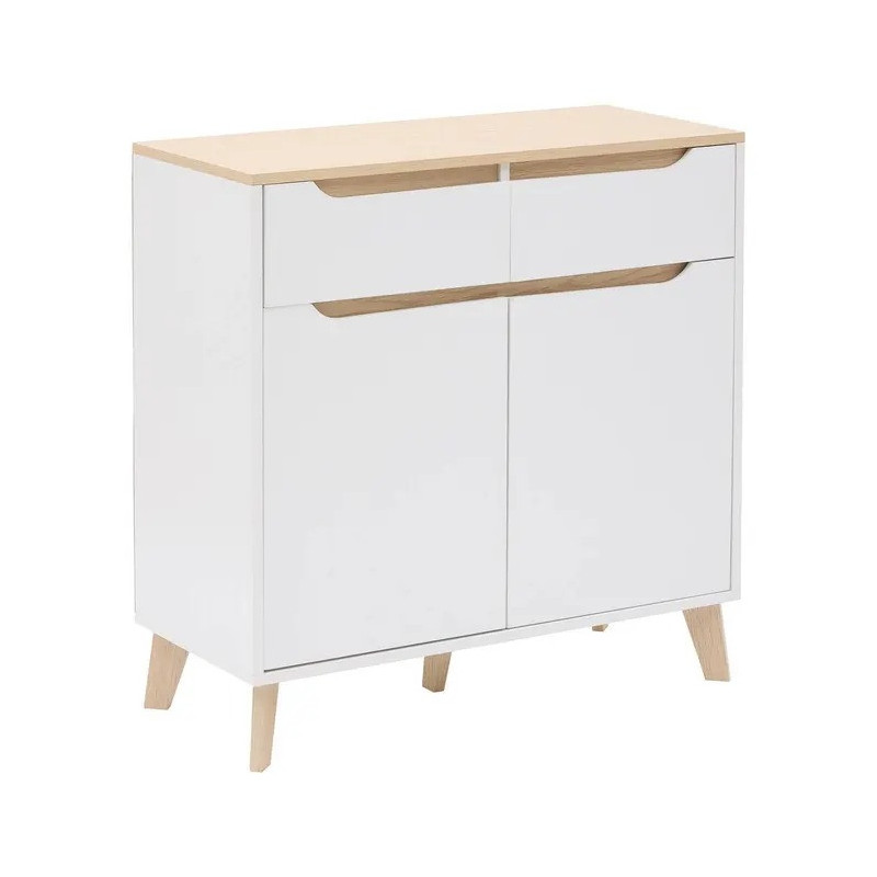 Meuble d'entrée Luma multiusage 80 cm bois blanc 5five - Le Dépôt Bailleul