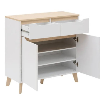 Meuble d'entrée Luma multiusage 80 cm bois blanc 5five - Le Dépôt Bailleul
