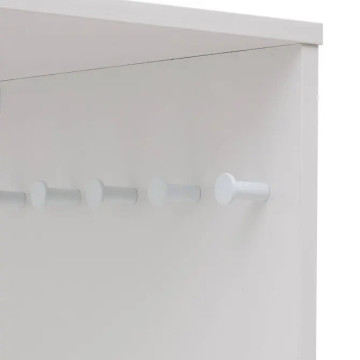 Vestiaire avec miroir Luma 170 cm bois blanc 5five - Le Dépôt Bailleul