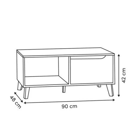 Table basse Luma 90 cm blanc 5five - Le Dépôt Bailleul