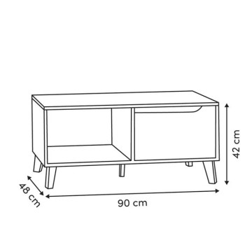 Table basse Luma 90 cm blanc 5five - Le Dépôt Bailleul