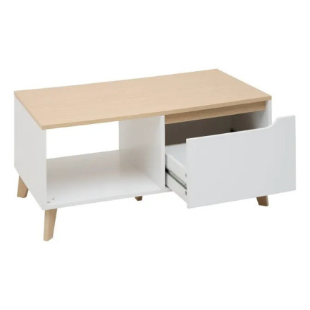 Table basse Luma 90 cm blanc 5five - Le Dépôt Bailleul