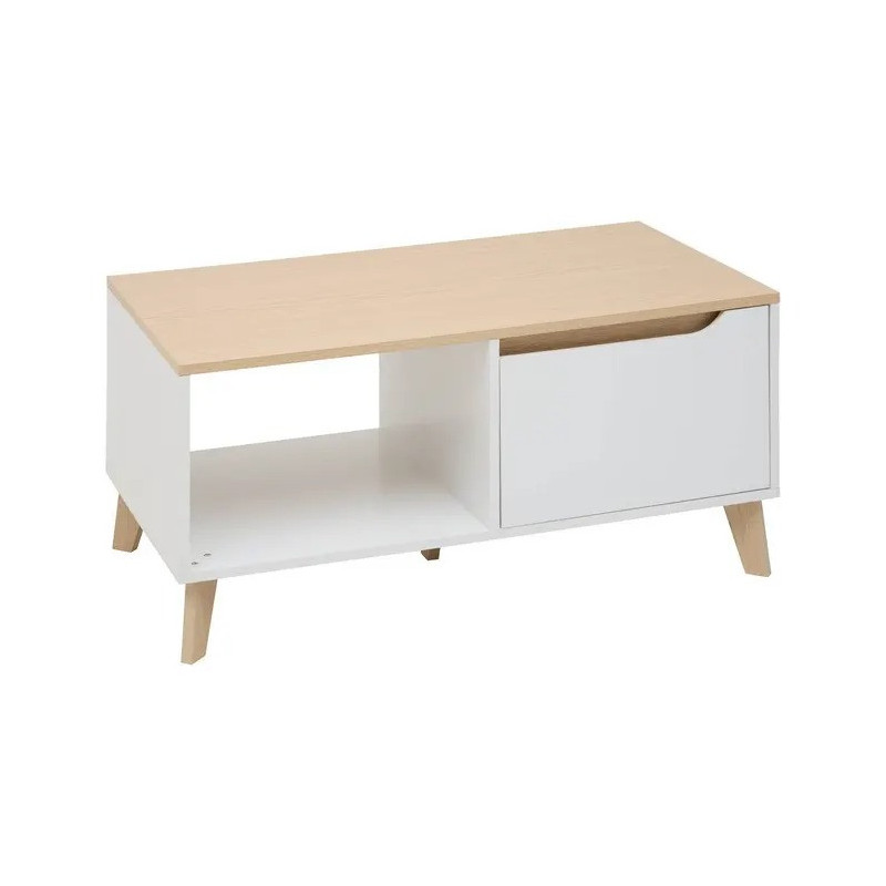 Table basse Luma 90 cm blanc 5five - Le Dépôt Bailleul