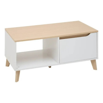 Table basse Luma 90 cm blanc 5five - Le Dépôt Bailleul
