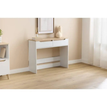 Console 2 tiroirs Luma 100 cm blanc 5five - Le Dépôt Bailleul