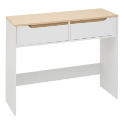 Console 2 tiroirs Luma 100 cm blanc 5five - Le Dépôt Bailleul