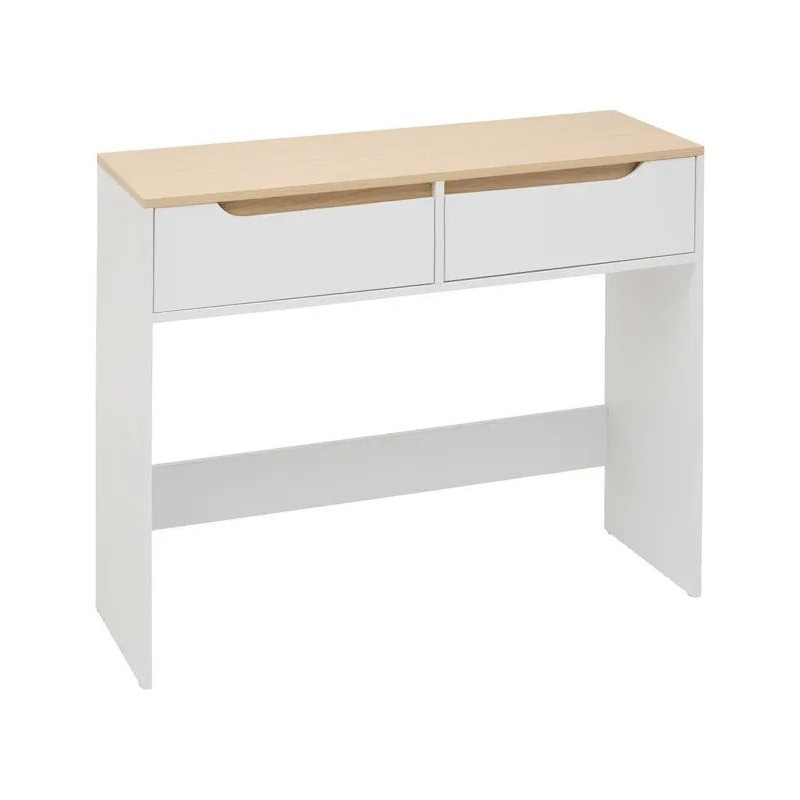 Console 2 tiroirs Luma 100 cm blanc 5five - Le Dépôt Bailleul
