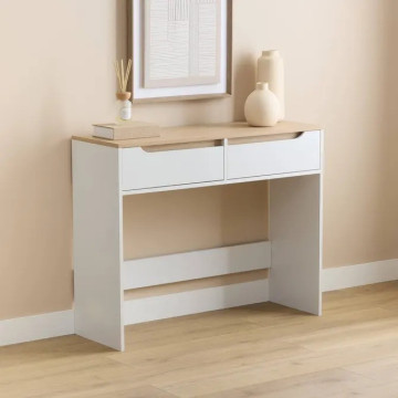 Console 2 tiroirs Luma 100 cm blanc 5five - Le Dépôt Bailleul