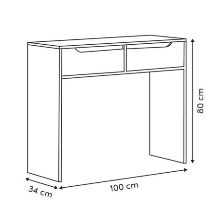 Console 2 tiroirs Luma 100 cm blanc 5five - Le Dépôt Bailleul