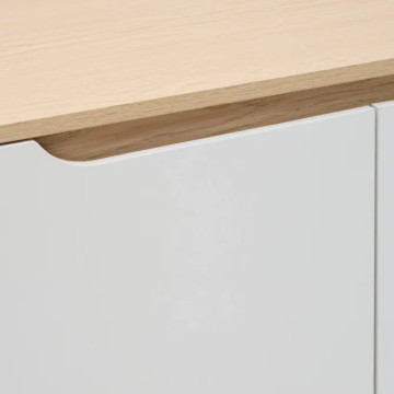 Buffet 2 portes 1 tiroir Luma 120 cm blanc 5five - Le Dépôt Bailleul