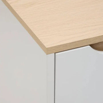 Buffet 2 portes 1 tiroir Luma 120 cm blanc 5five - Le Dépôt Bailleul