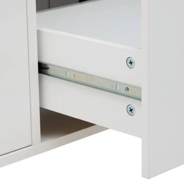 Buffet 2 portes 1 tiroir Luma 120 cm blanc 5five - Le Dépôt Bailleul