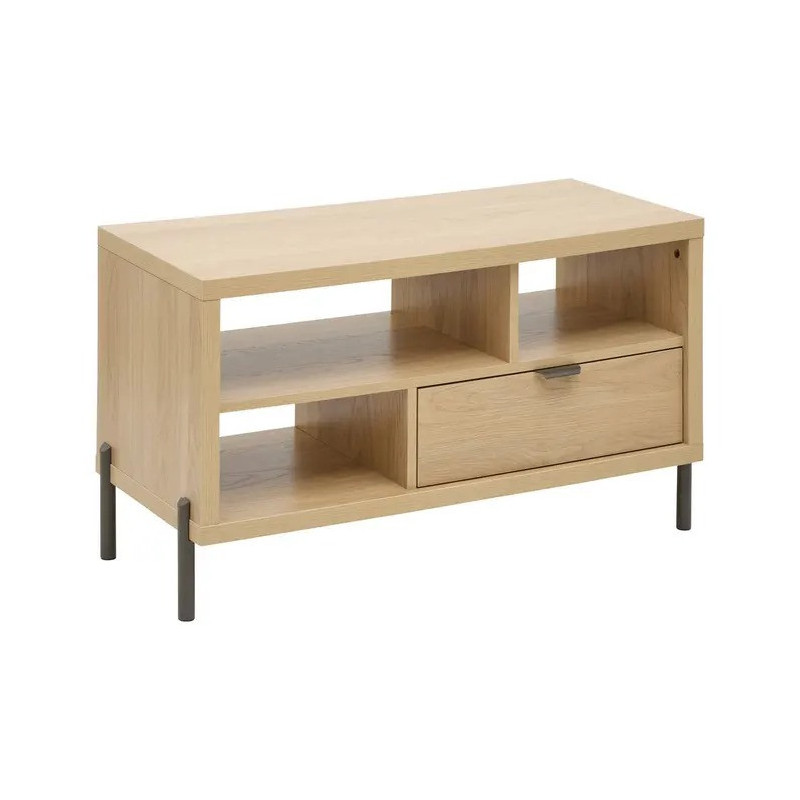 Table basse 1 tiroir Alvo 92,5 cm MDF naturel 5five - Le Dépôt Bailleul