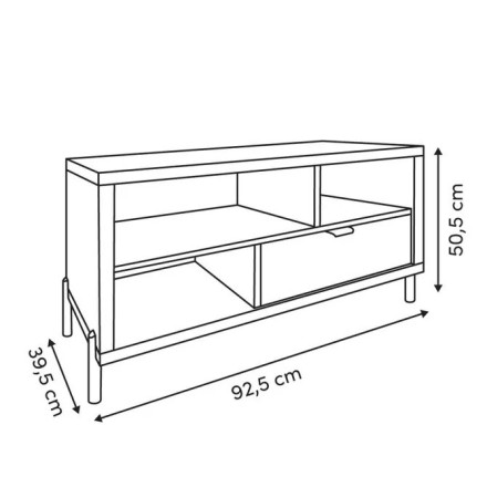 Table basse 1 tiroir Alvo 92,5 cm MDF naturel 5five - Le Dépôt Bailleul