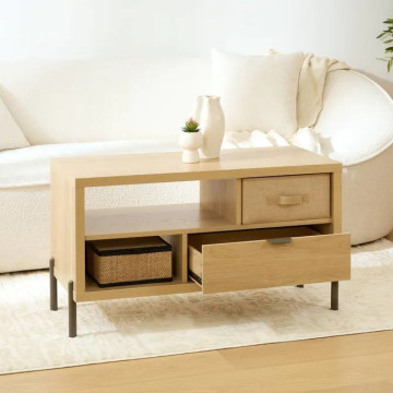 Table basse 1 tiroir Alvo 92,5 cm MDF naturel 5five - Le Dépôt Bailleul
