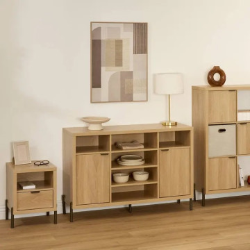 Buffet 2 portes Alvo 120,5 cm MDF naturel 5five - Le Dépôt Bailleul