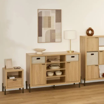 Buffet 2 portes Alvo 120,5 cm MDF naturel 5five - Le Dépôt Bailleul