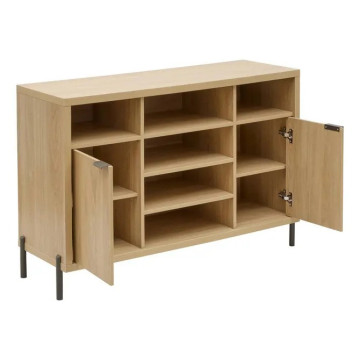 Buffet 2 portes Alvo 120,5 cm MDF naturel 5five - Le Dépôt Bailleul