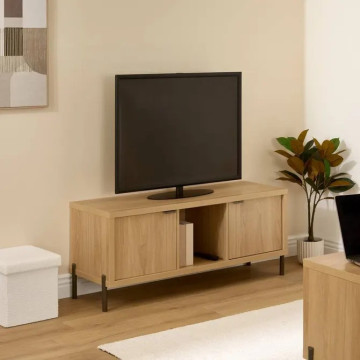 Meuble TV Alvo 122,5 cm MDF naturel 5five - Le Dépôt Bailleul