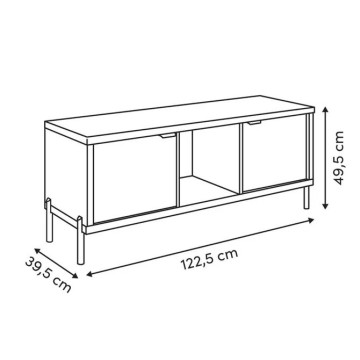 Meuble TV Alvo 122,5 cm MDF naturel 5five - Le Dépôt Bailleul
