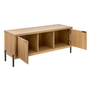 Meuble TV Alvo 122,5 cm MDF naturel 5five - Le Dépôt Bailleul